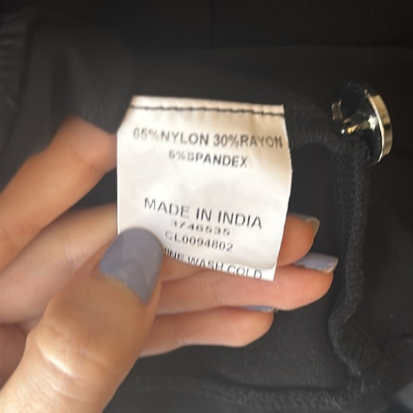 eShakti Zapelle EUC Black Midi Pencil Skirt with Silver Buttons and Pockets - Picture 8 of 9